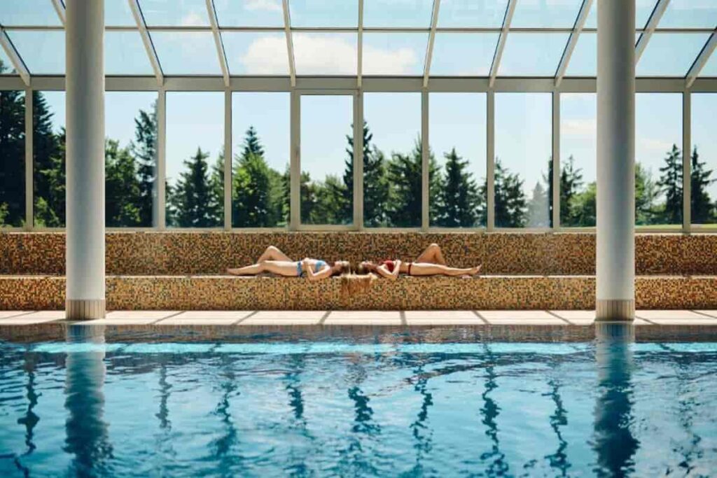 Wellness & Spa Hotel Bolfenk - Mariborsko Pohorje - Bazen sa pogledom na šumu